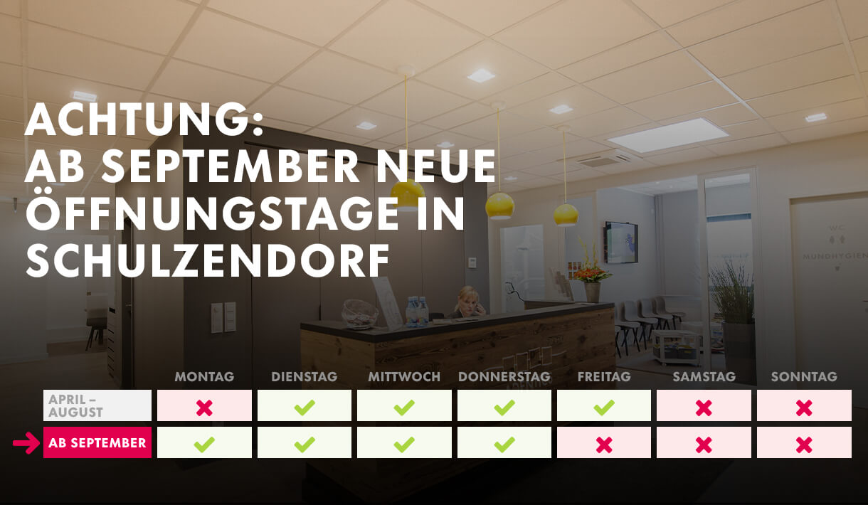 Ab September geänderte Öffnungstage in Schulzendorf
